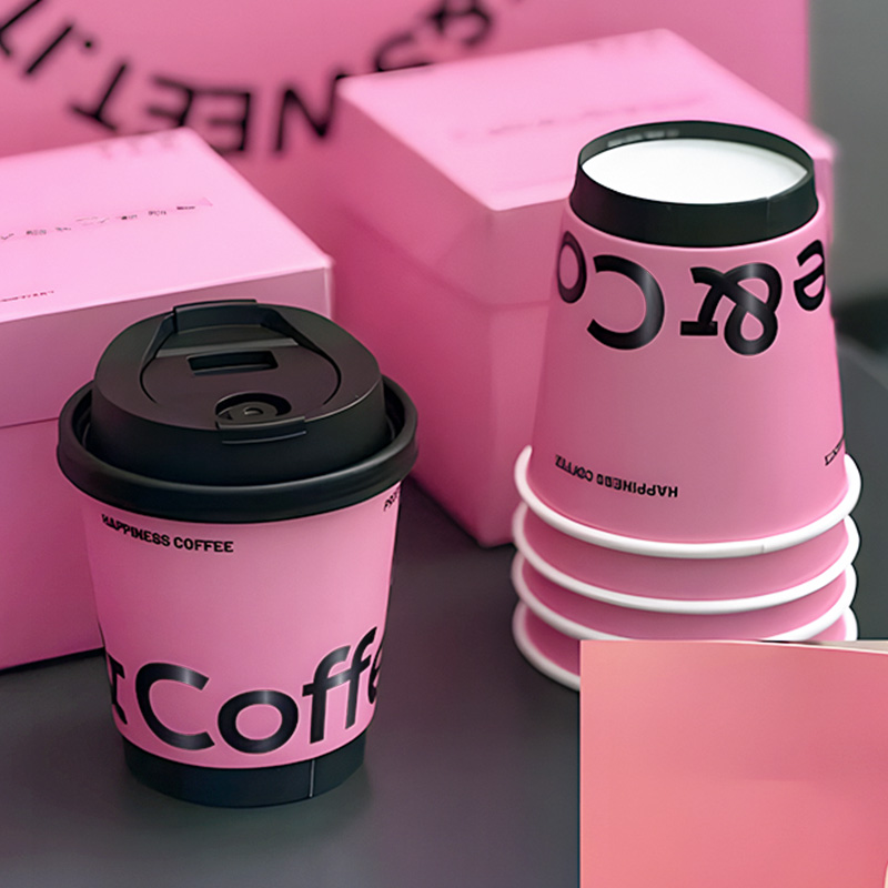 网红爆款新UV一次性咖啡杯子带盖