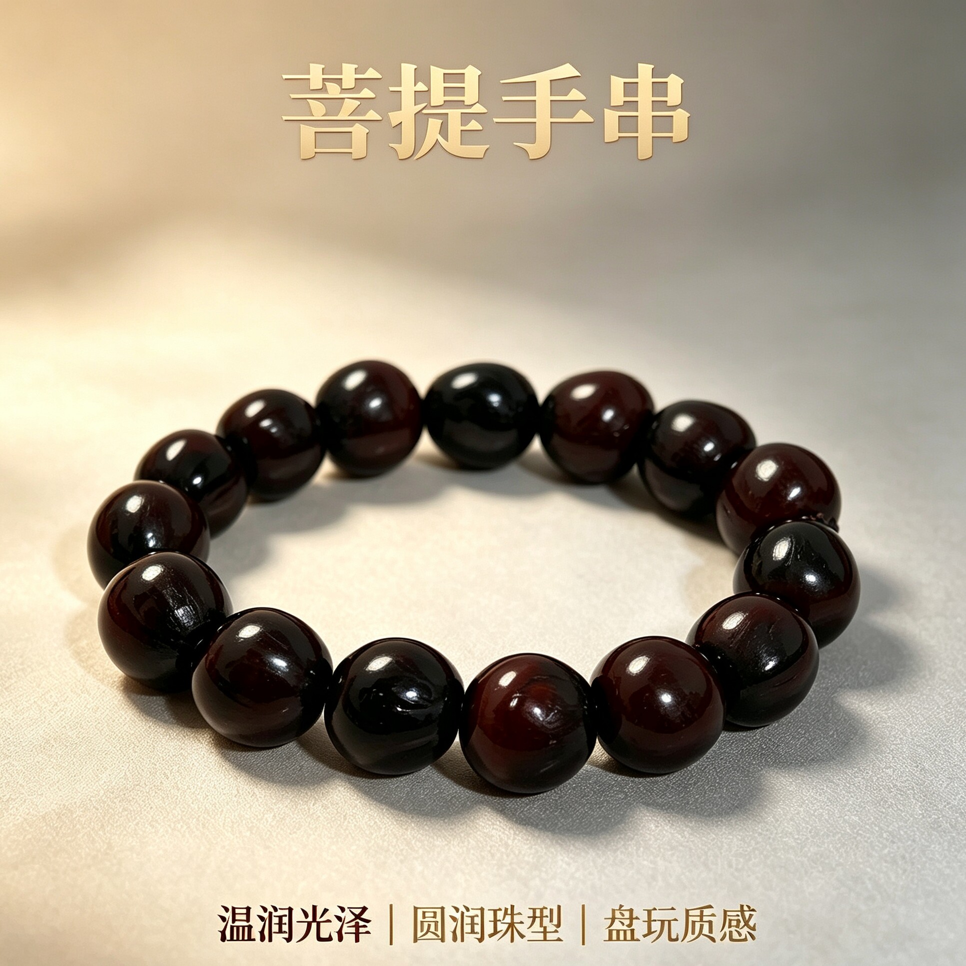 无患子手串菩提子念珠手链男女款文玩手串黑檀木手串佛珠念珠手链