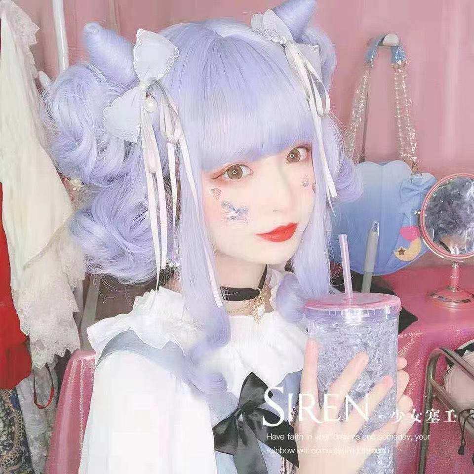 日常软妹洛丽塔假发《少女塞壬》原宿日系lolita假发动漫全头套