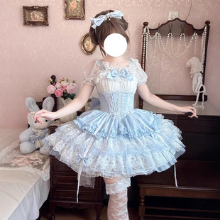 织锦园lolita原创设计【时光之舞 合集】狗短芭蕾款蝴蝶结连衣裙