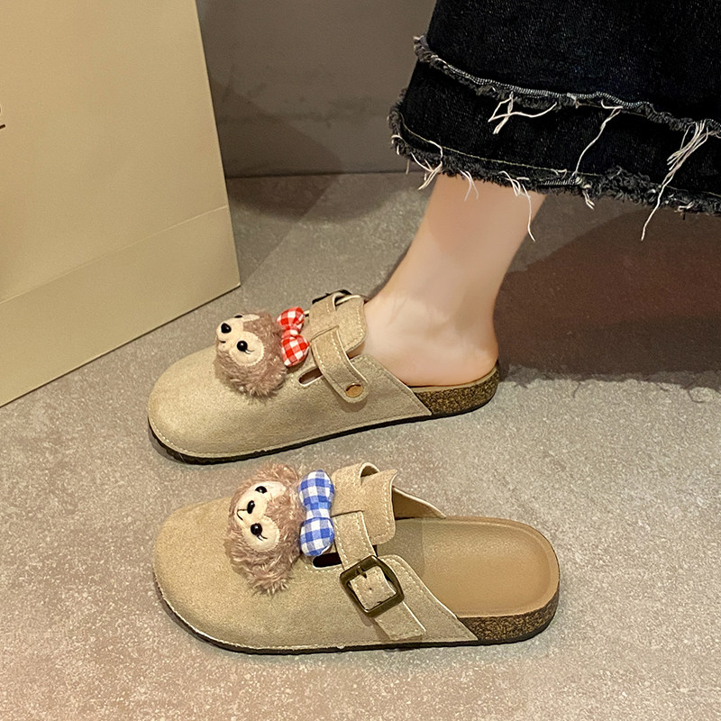 夏季女勃肯包头厚底一脚蹬半拖