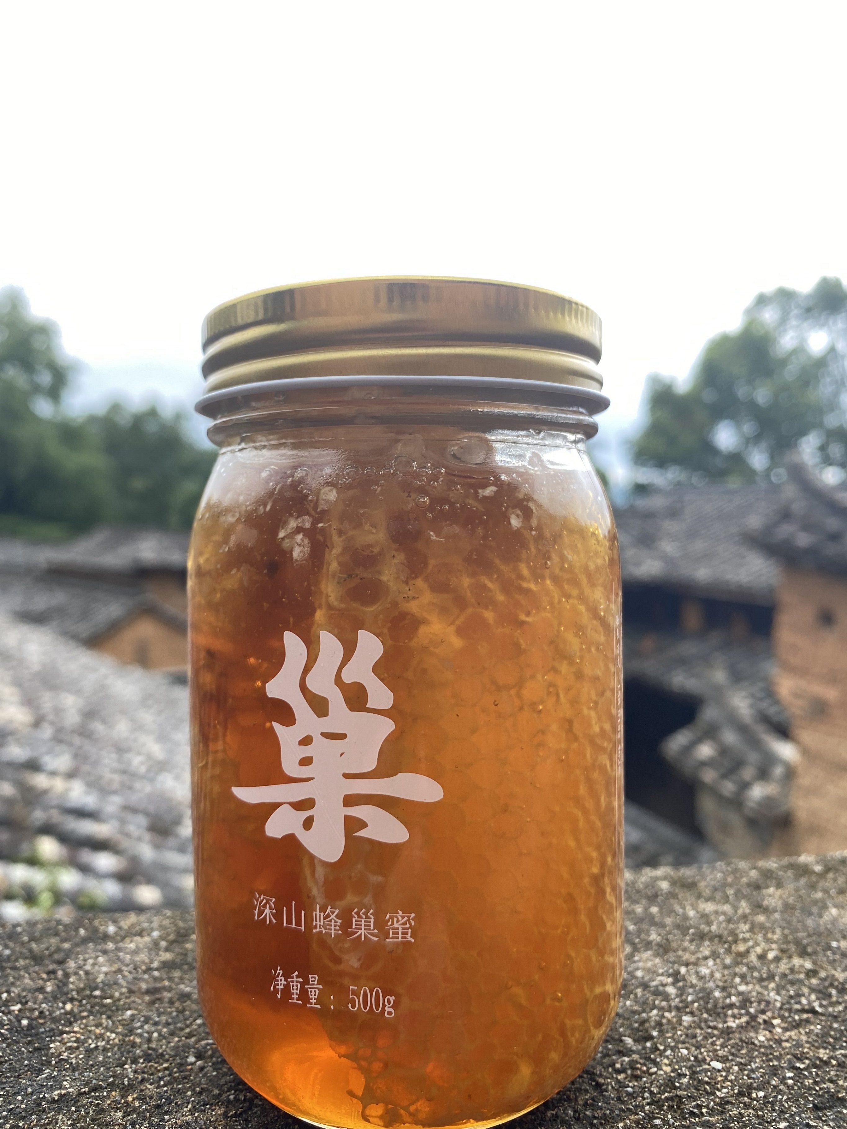 乡野子威深山子威自家古法农家蜂巢蜜500g
