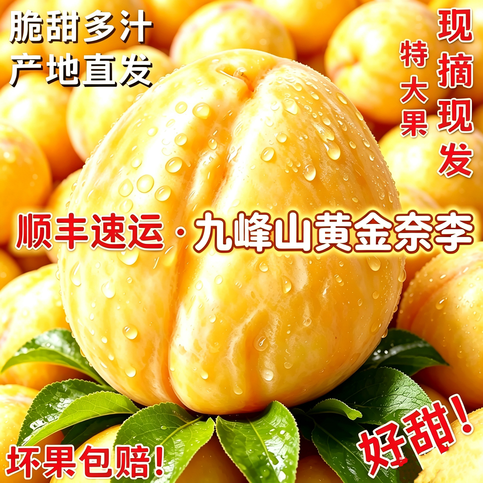 乐昌九峰山黄金奈李孕妇网红水果新鲜蜂糖李脆甜多汁恐龙蛋包邮