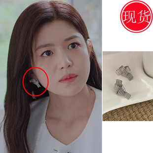 狙击蝴蝶岑矜陈妍希春畅陈小纭同款耳环耳饰耳钉打结高级2025新款