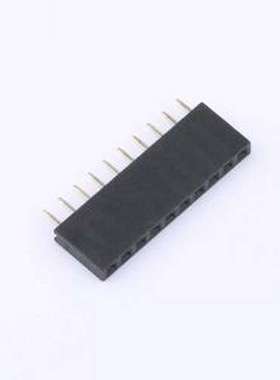 HDGCPH2.54-PZS-01-10 排母 1x10P 间距:2.54mm 直插 插件,P=2.54