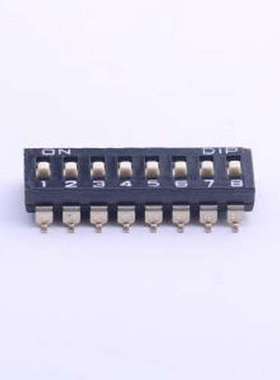 DM-08-V-T/R 拨码开关 8位 raised actuator 贴片 SMD-16P,6.2x21