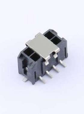 HC-MX3.0-2*4ALT-05 线对板针座 2x4P 间距:3mm 立贴 黑色 SMD,P=