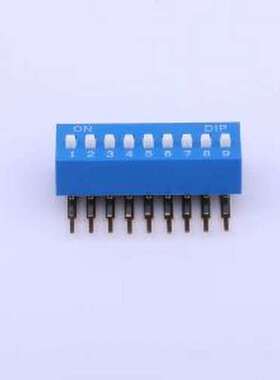 TM-09R 拨码开关 拨码开关蓝色09P-90度 间距2.54mm 立式侧插侧拨