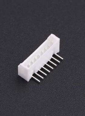 MH1.25-8AW 线对板针座 1x8P 间距:1.25mm 弯插 弯插,P=1.25mm