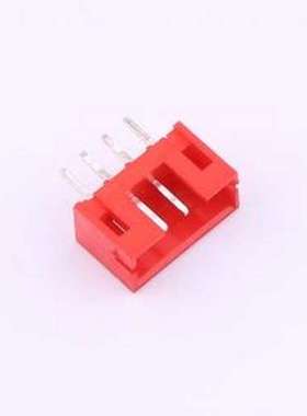 HC-PH-4A-R-K-10 线对板针座 1x4P 间距:2mm 直插 系列:PH 红色