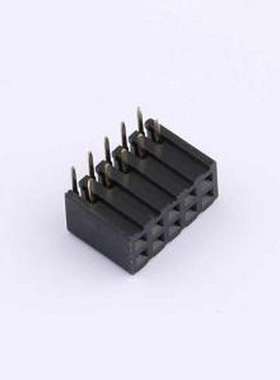CSFB203-0502A001R1AC 排母 2x5P 间距:2mm 弯插 插件,P=2mm