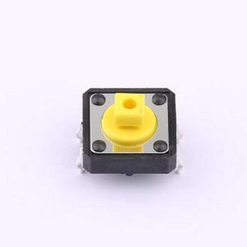 TS-1094TA-B2D2-T-Y 轻触开关 12x12x7.3mm方头 直插 带柱轻触开