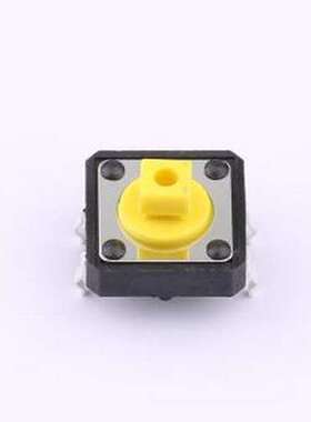 TS-1094TA-B2D2-T-Y 轻触开关 12x12x7.3mm方头 直插 带柱轻触开
