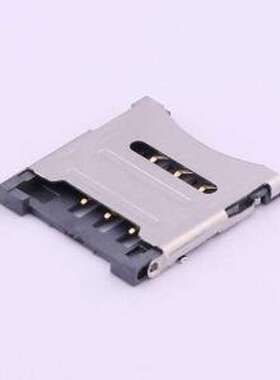 SIM-01A SIM卡连接器 翻盖式 MicroSIM卡 卡座 SMD