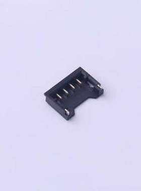 M1201RS-04-BK 线对板针座 1x4P 间距:1.2mm 卧贴 黑色 SMD,P=1.2