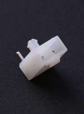 C4255WR-F-02P 线对板针座 1x2P 间距:4.2mm 弯插 白色半透明 弯