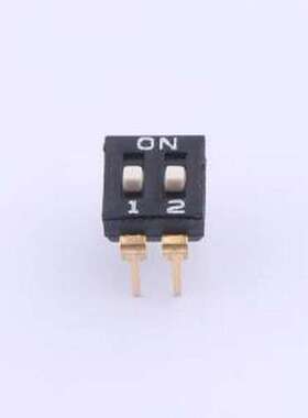 YDD02H2 拨码开关 2位高拨键黑色插件2.54MM拨码开关 插件