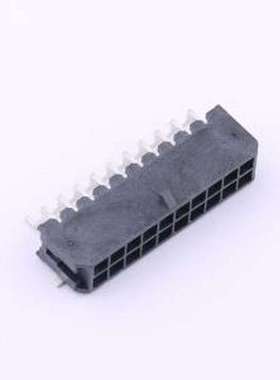 HC-MX3.0-2*10AWT-05 线对板针座 2x10P 间距:3mm 卧贴 黑色 SMD,