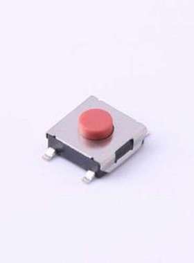 K2-1157SP-C5SW-01 轻触开关 6×6×3.1 4P 350G不锈钢弹片红色按