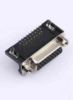 D-SUB-HDR-26PCM-BB D-Sub/VGA连接器 D-Sub 母 P数:26P 黑色 弯