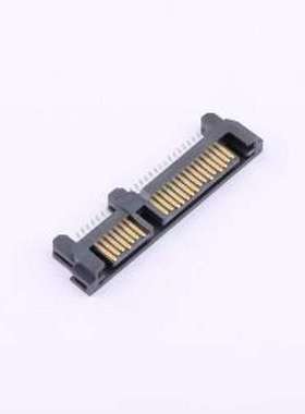 XUTS-2210-012 线对板针座 SATA 7+15PIN公座 夹板式 板厚1.0-1.2