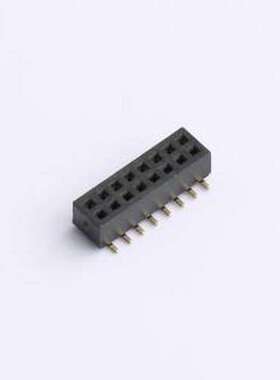 FH1.0-02-08PWS 排母 1.0FH H2.0 2x8Pin SMT W2.5U型PC3.8 PB2.3