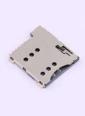 MICRO SIM 6P H1.35 SIM卡连接器 自弹式 MicroSIM卡 卡座 SMD