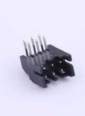 A2211WR-2X03P 线对板针座 间距:2mm 2x3P 黑色 弯插,P=2mm