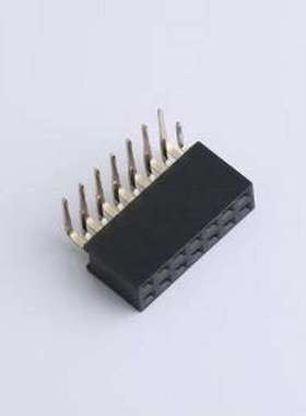 DS1024-2x7R2 排母 2x7P 间距:2.54mm 弯插 黑色 插件,P=2.54mm