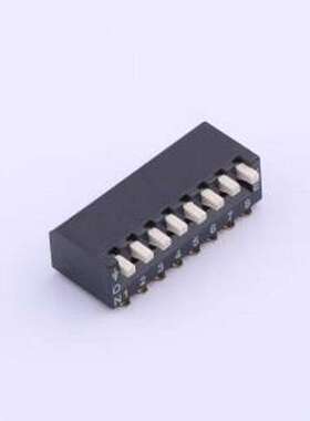 DSPV08LSGET 拨码开关 2.54mm 8位贴片琴键式拨码开关 SMD-16P,9x