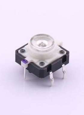 K6-1212A06 轻触开关 12.00mmx12.00mm 橙色带灯开关 插件