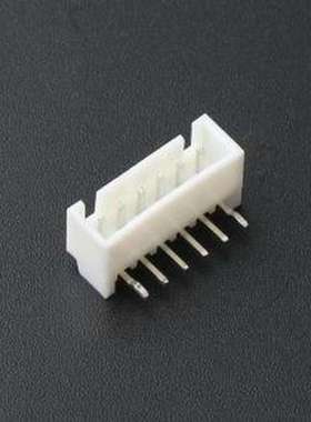 KH-A2504-R-06AWD 线对板针座 间距:2.54mm 1x6P 白色 插件,P=2.5