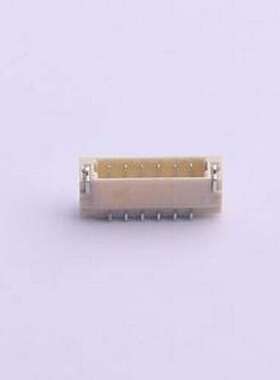A0800WR-S-06PNLNT1T00R 线对板针座 1x6P 间距:0.8mm 卧贴 SMD,P