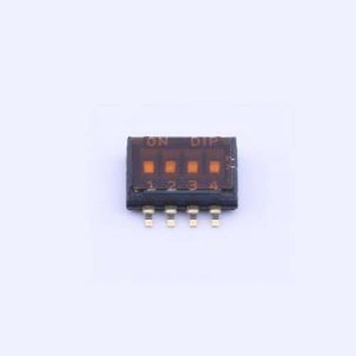 DHN-04F-T-V-T/R 拨码开关 DHN-04F-T-V-T/R SMD-8P,4.5x6.3mm
