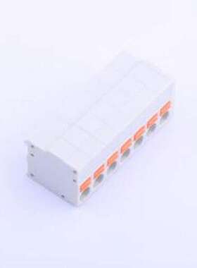 KF239-5.0-7P 弹簧式接线端子 1x7P 5mm 每排P数:7 排数:1 插件,P
