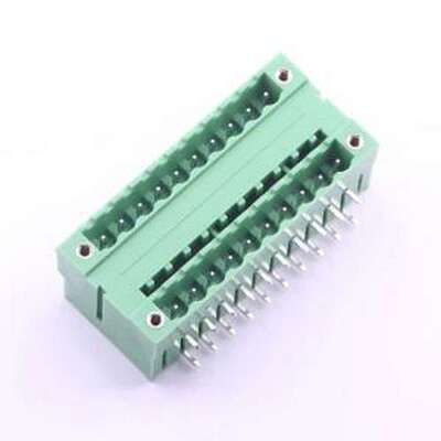 KF2EDGRHM-5.0-2*10P 插拔式接线端子 螺丝固定 5mm 弯插,P=5mm