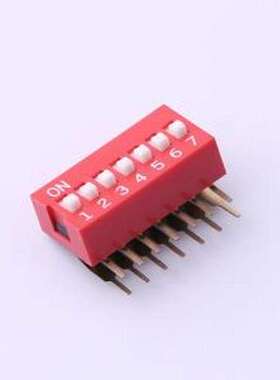 SMWA-07R-TP 拨码开关 间距2.54mm 7位拨码开关