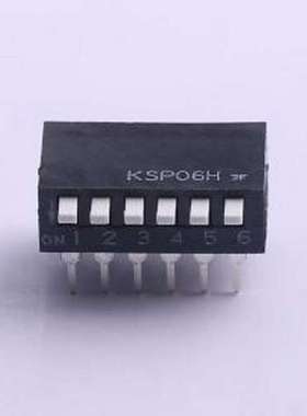 KSP-06H 拨码开关 6档6脚插件卧式拨码 插件