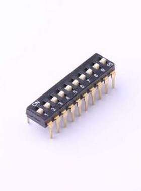 TL-10 拨码开关 拨码开关插件黑色10P-10PIN间距2.54mm立式直插正