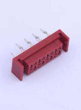 X9127WV-08B-9TSNRE 线对板针座 1x8P 间距:1.27mm 直插 大红色