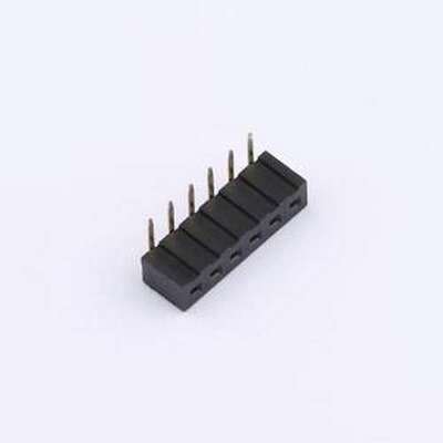 CSFB102-0602A001R1AC 排母 1x6P 间距:2mm 弯插 插件,P=2mm