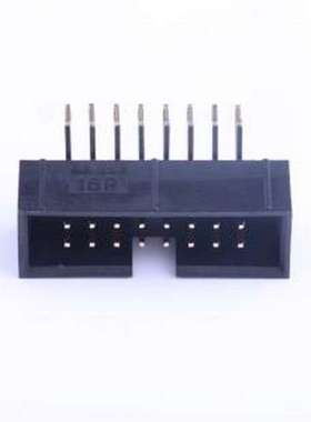 2.54-2*8P弯简牛 IDC刺破式连接器(牛角/简牛) 2.54mm 2x8P 排数: