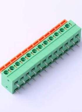 DB142R-5.08-12P-GN 弹簧式接线端子 1x12P 5.08mm 每排P数:12 排