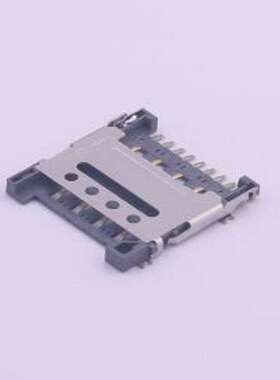 SIM-10A SIM卡连接器 翻盖式 MicroSIM卡 卡座 SMD