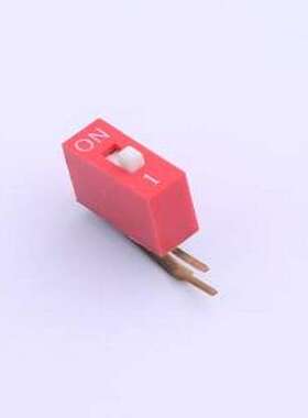 DSDA01LHGETR 拨码开关 2.54mm 宽体红色1位弯脚90°拨码开关