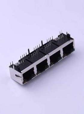 RJHSE538404 以太网连接器(RJ45 RJ11) 弯插 带LED 插件