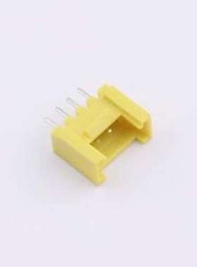 WF-1A200B4P-Y 线对板针座 间距2.0mm 直插 带扣 黄色 1x4P 插件,