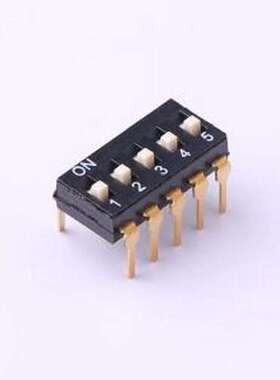 TL-05 拨码开关 拨码开关插件黑色05P-5PIN间距2.54mm立式直插正