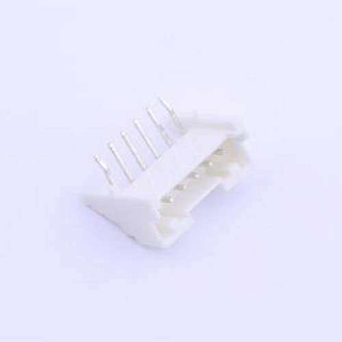 X2000WR-06A-PTSN 线对板针座 1x6P 间距:2mm 弯插 弯插,P=2mm