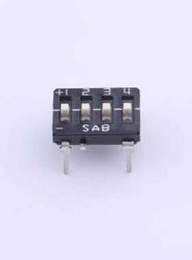 DTH04GE 拨码开关 2.54mm间距 4P三态插件拨码开关 插件
